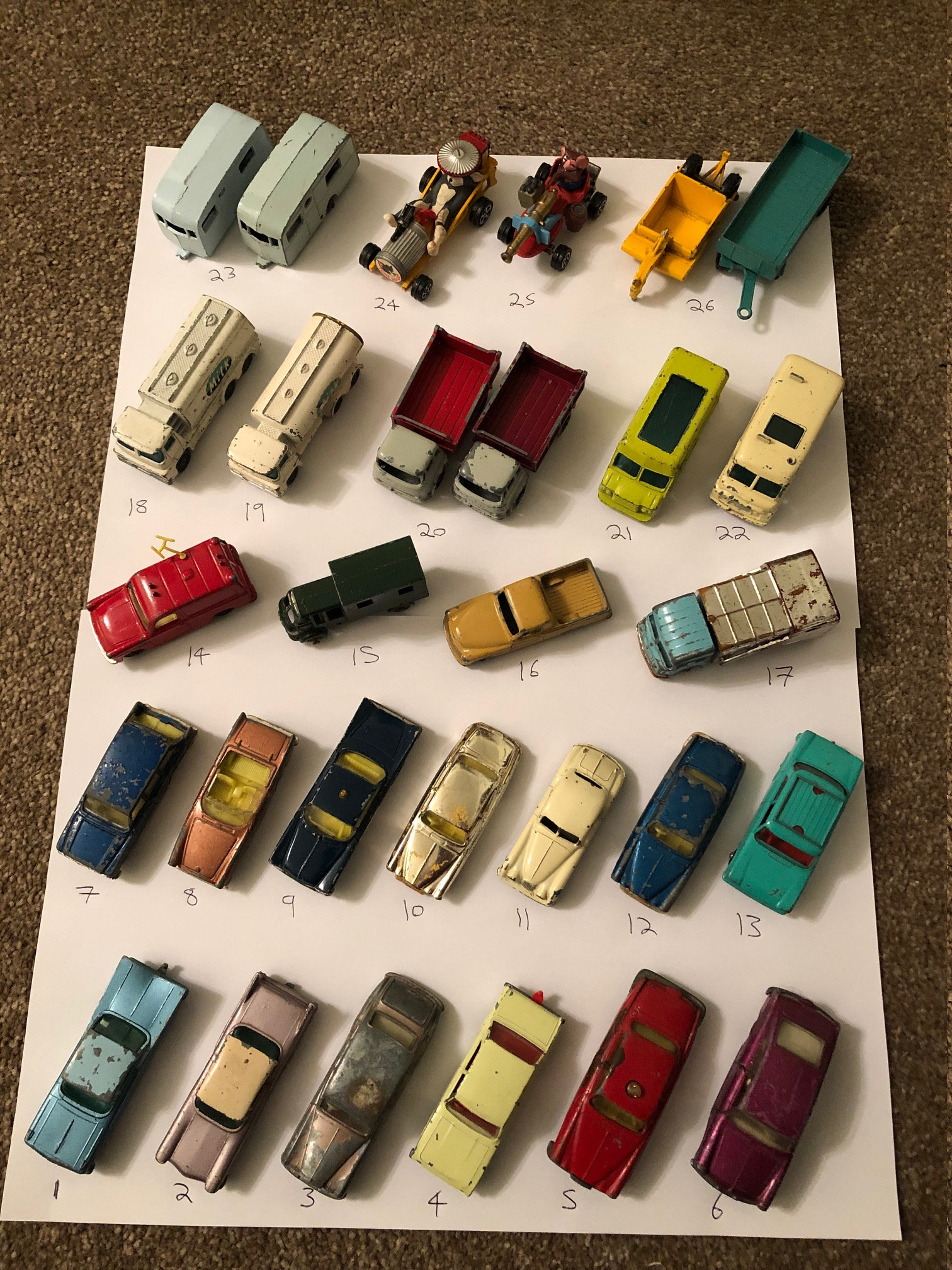 Lesney and Husky vintage rare cars - please choose from drop down list