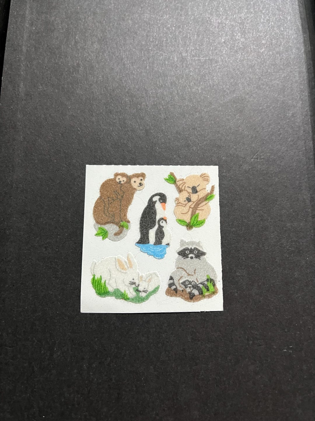 SANDYLION vintage rare fuzzyシール　動物 Sandylion Vintage Rare Fuzzy Seal Stickers - Etsy