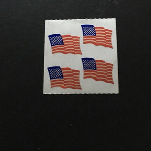 Sandylion vintage seltene glänzende/folie USA Flagge Aufkleber