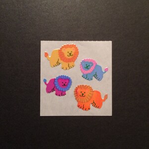Sandylion vintage very rare shiny lion stickers