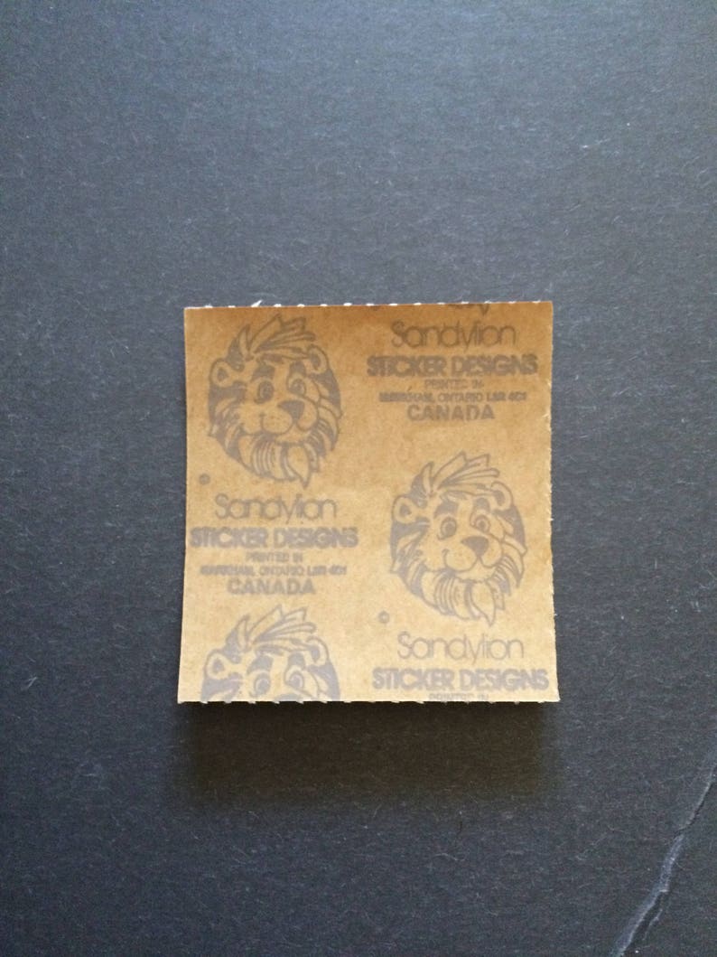 Sandylion vintage 80s very rare fuzzy brown back sheep stickers