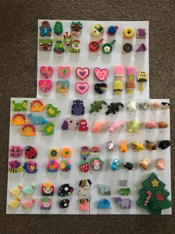 Erasers/rubbers Some Vintage. Please Choose From Drop Down List 