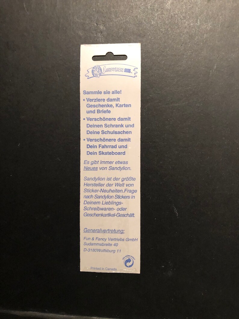 Sandylion vintage rare shiny kite sticker strip