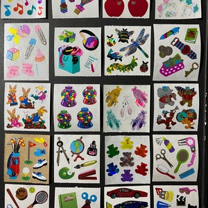 Sandylion vintage zeldzame mylar en prismatische stickerpartij