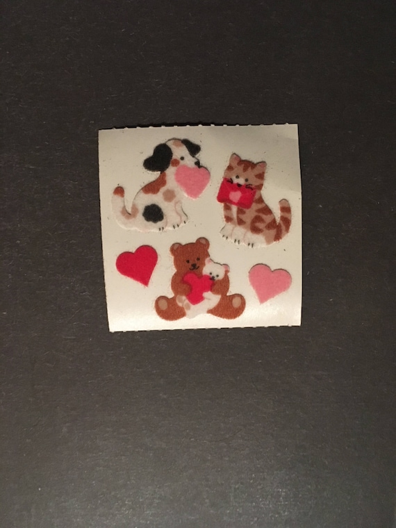 SANDYLION vintage rare fuzzyシール　動物 il_fullxfull.5063722349_6wjo.jpg