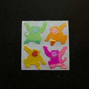 Sandylion vintage rare shiny monkey/ape stickers