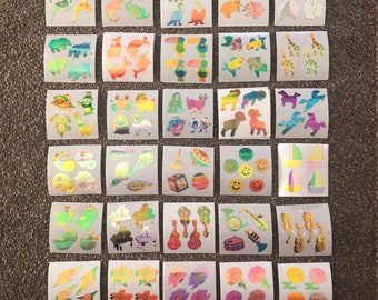 Great seven vintage rare shiny stickers - please choose from drop down list