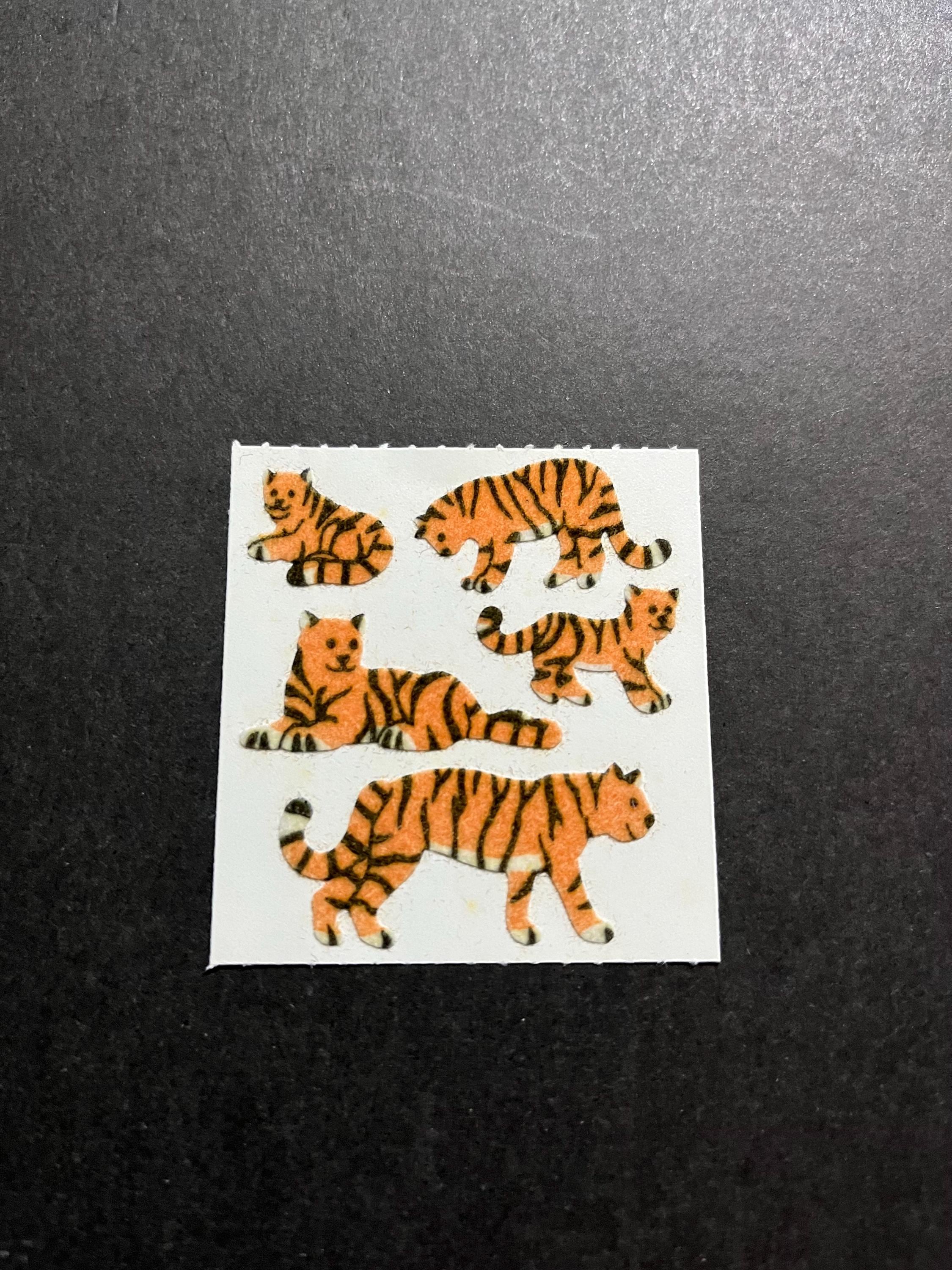 Sandylion Vintage Rare Fuzzy Tiger Stickers - Etsy
