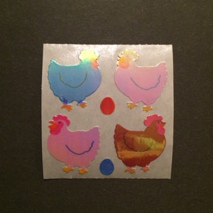 Sandylion vintage rare shiny hen stickers