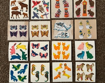 Sandylion, Stickermagic, Great seven fuzzy sticker lot