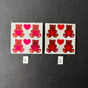 Sandylion vintage rare bears with heart stickers - please choose from drop down list