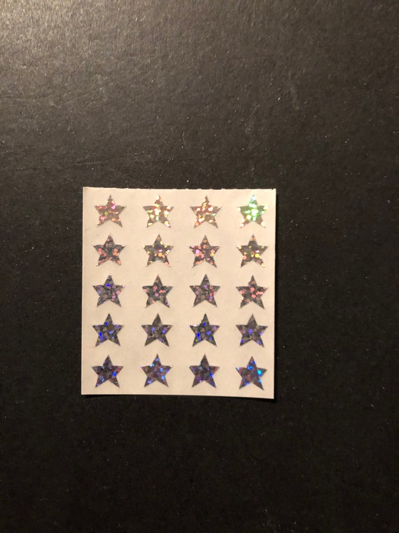 Sandylion Rare Silver Mini Star Stickers 
