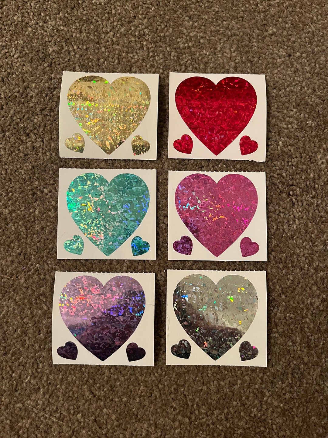 Stickermagic Prismatic Heart Stickers - Please Choose From Drop Down ...