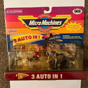 Micro Machines vintage rare Triplesiders set (3 cars in 1)