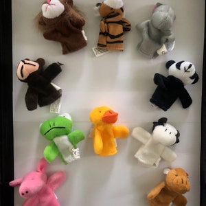 Small cute animal finger puppets