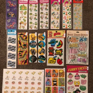 Vintage rare stickers - Hallmark, Slick Sticks, Hambly,
