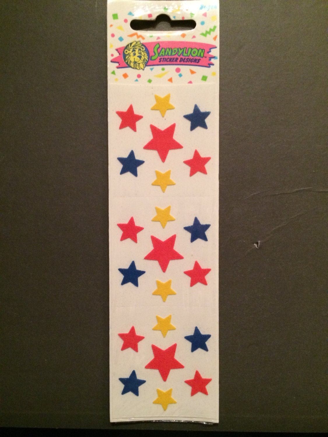 vintage fuzzy stickers - stars, moon, sun Postcard for Sale by katief44