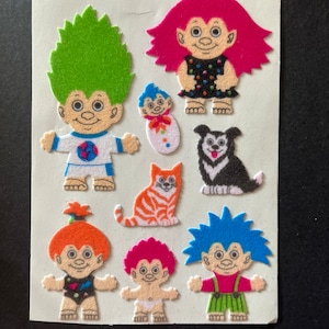 Vintage Rare Mini Fuzzy Animal Stickers