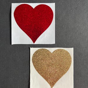 Sandylion vintage anni '80, cuori glitterati grandi molto rari - seleziona dall'elenco a discesa