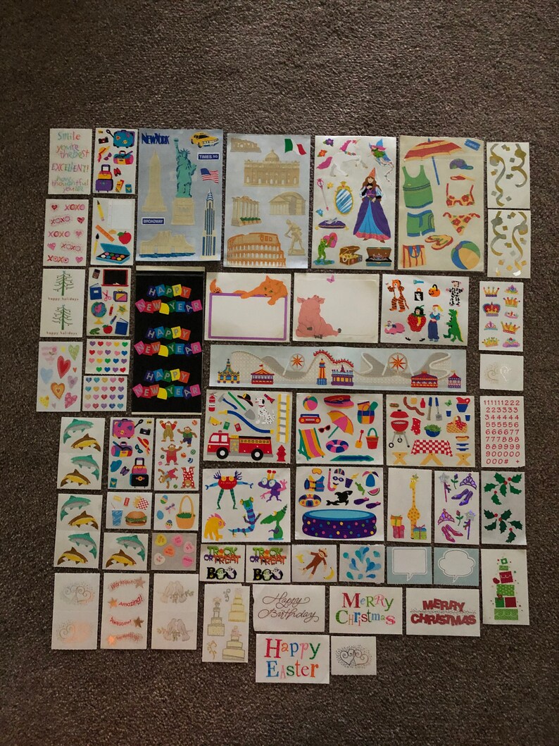 Mrs Grossman large vintage rare paper sticker lot