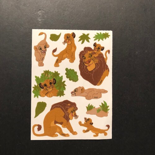 Sandylion Stickerabschnitt Fuzzy Disney König KOVU KIARA Sticker Stickeralbum 
