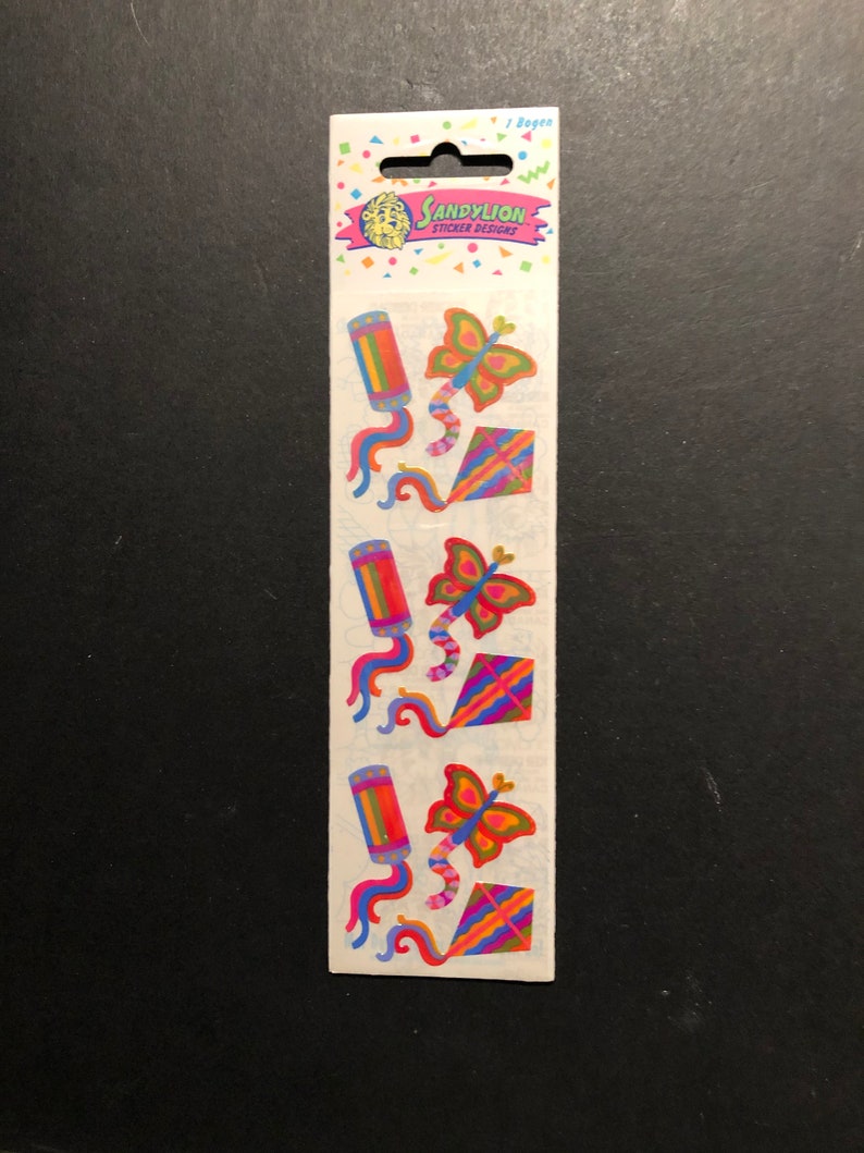 Sandylion vintage rare shiny kite sticker strip