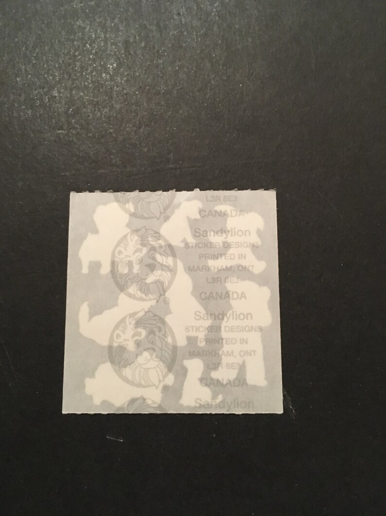 Sandylion vintage very rare kromekotepaper animals on phone stickers