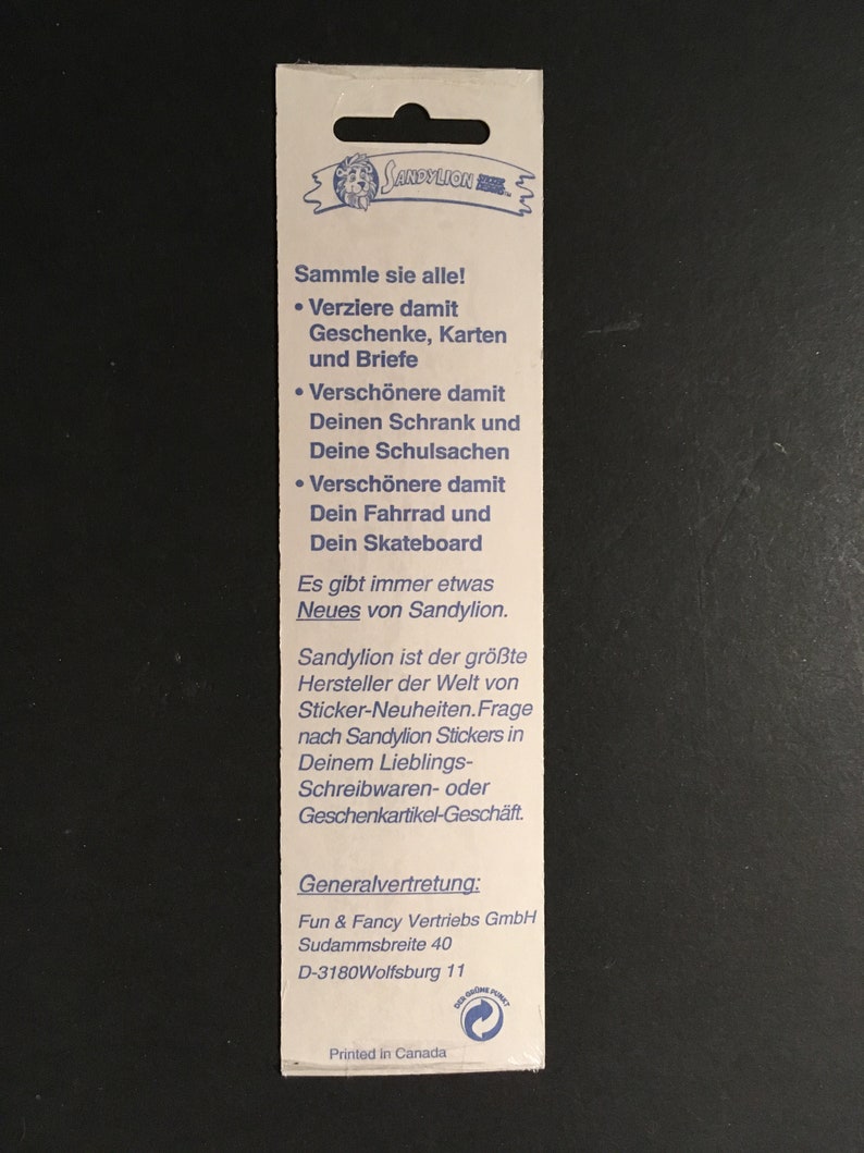 Sandylion vintage rare ballet shoe sticker strip