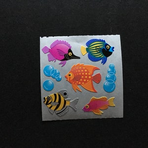 Sandylion vintage rare paper fish stickers