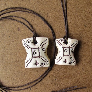Japor Snippet inspired clay pendant *two sizes available*