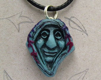 Grandmother willow inspired polymer clay charm necklace