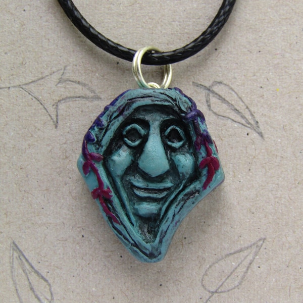 Grandmother willow inspired polymer clay charm necklace