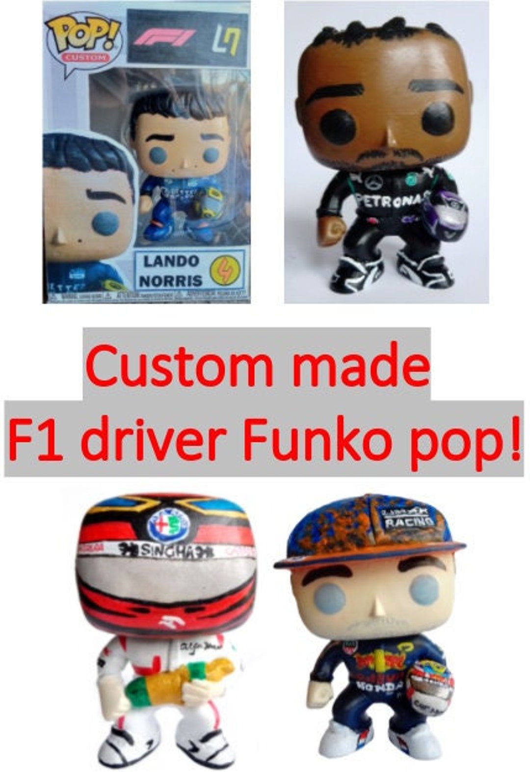 Lewis Hamilton Signed Autograph Funko Pop Racing Formula 1 One F1