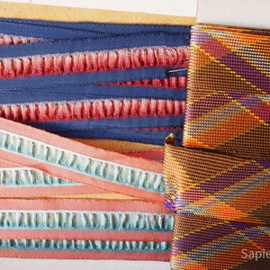 Eclectic lot of ribbon or trim on original card, antique French decor, trim, sowing projects, crafting scrapbooking, gift women
