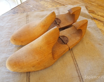 Decorative antique French wooden shoe stretchers, shoe trees, farmhouse decor, French cottage, display pieces, props