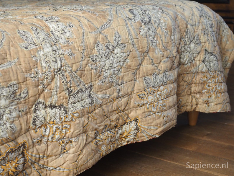 Original Boutis Bedcover Antique French Quilted Blanket Bed Etsy