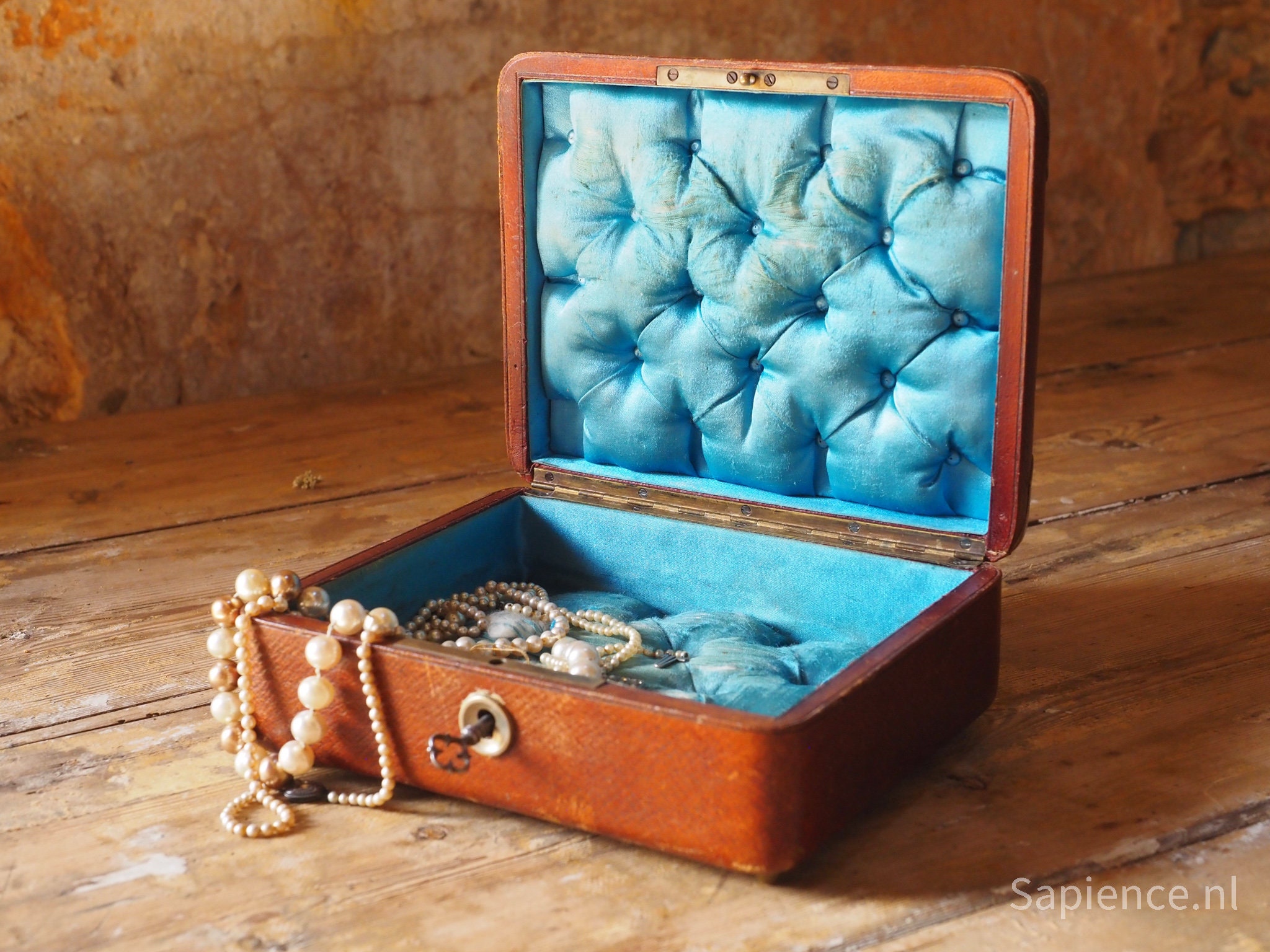 Beautiful Antique French Jewelry Box With Functional Key Etsy