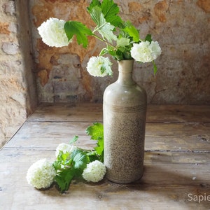 Sandstone ink bottle antique French handmade, 'Encre Japonaise N. Antoine & fils' 1900 image 3