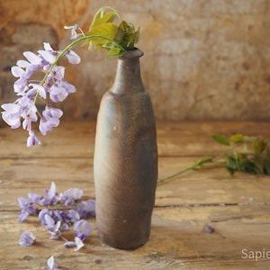 Antique cider bottle, French handmade gres stoneware earthenware, lovely for country kitchen, gift women