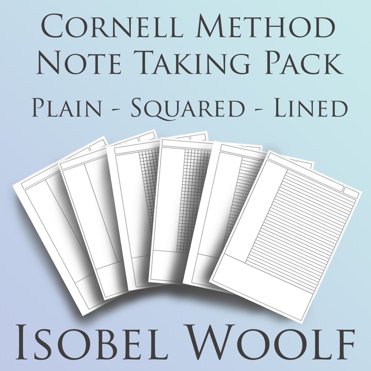Printable Cornell Notes | Lined, Squared, Plain | A4 | With and Without ...