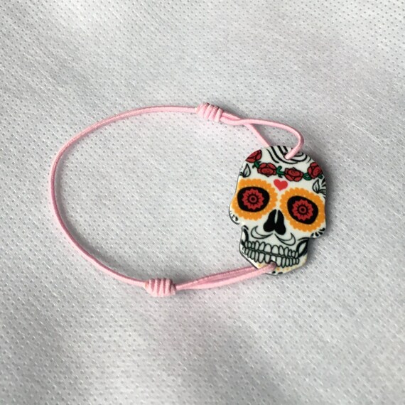 Tricolor Strech Bracelet Spooky Season Sugar Skulls