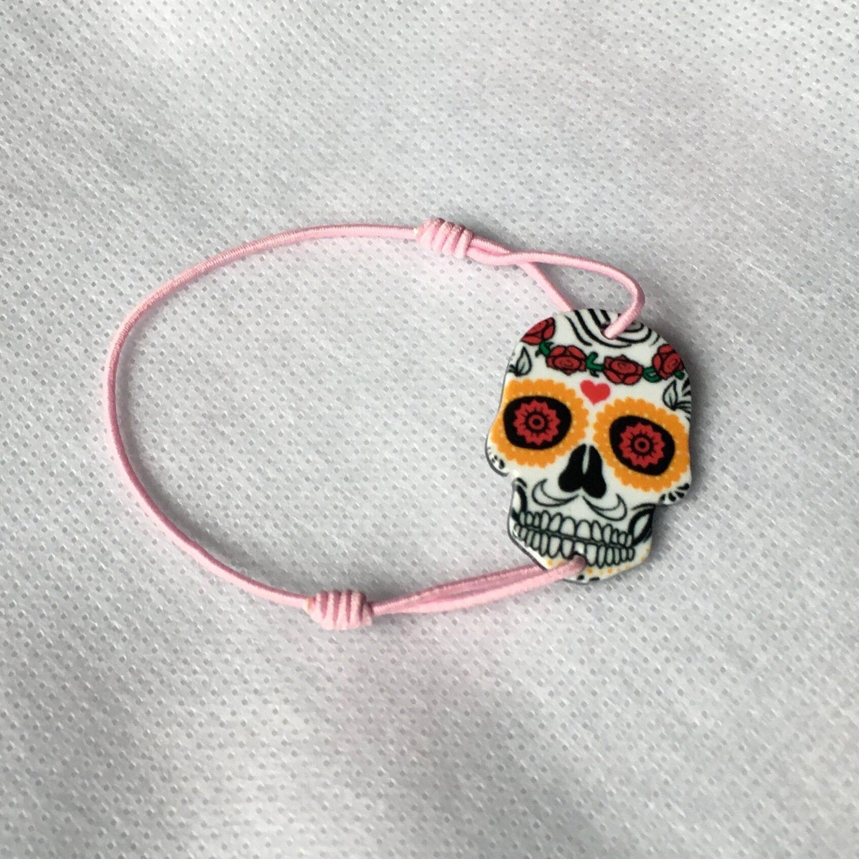 Sugar Skull Clay Bracelet