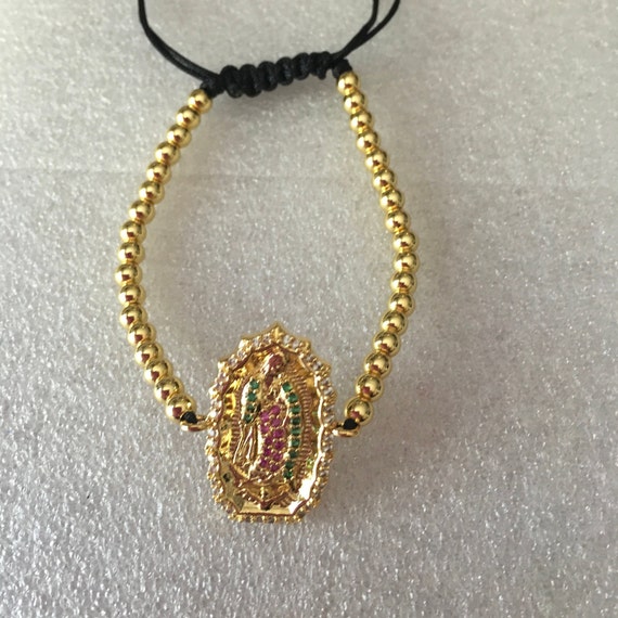 Gorgeous Virgen de Guadalupe bracelet, Virgin mary,Virgen maria ,religious,Religious, Gold tone.