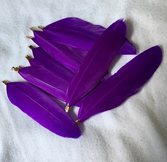 8pc small purple feathers ,jewelry making,earrings, charm, tassel,Keychain ,Pendant necklace .