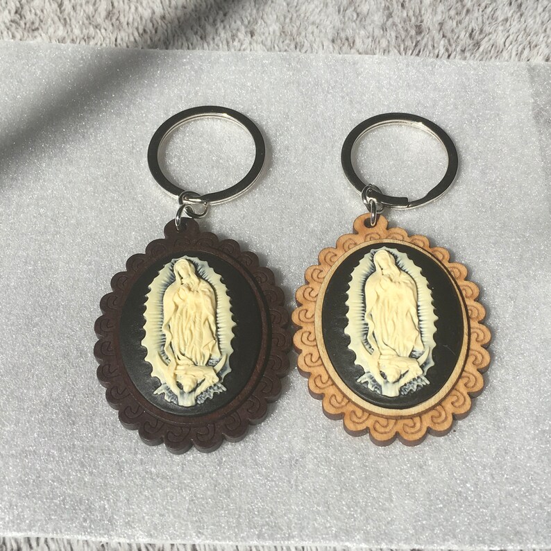 Virgen de Guadalupe Pendant keychain catholic,religious,virgen maria,choose color