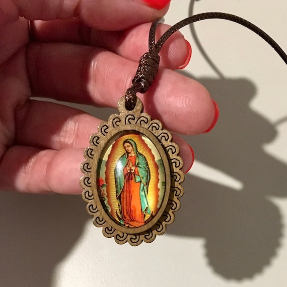 New Beautiful  Virgen de Guadalupe Pendant necklace,catholic,religious virgin mary,virgen maria, rope adjustable necklace