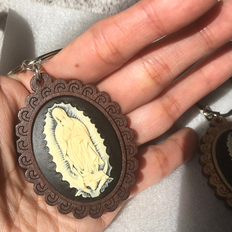 Virgen de Guadalupe Pendant keychain catholic,religious,virgen maria,choose color