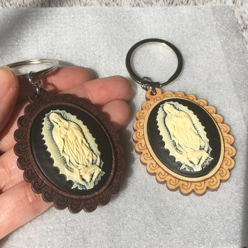 Virgen de Guadalupe Pendant keychain catholic,religious,virgen maria,choose color