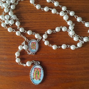 New Beautiful Unique Rosary,Virgen de Guadalupe, fashion rosary, pray, catholic, 6 mm beads