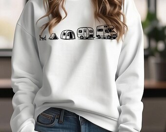 Sudadera de furgoneta camper, jersey retro de camping, sudadera para autocaravana
